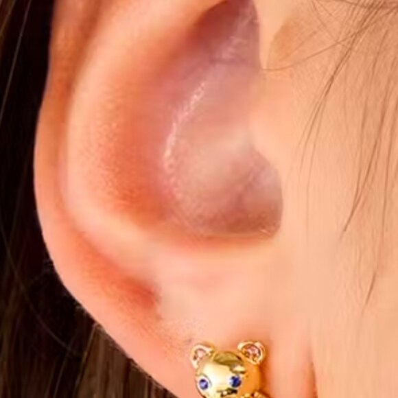 Kate Spade NWOT Oh What Fun Spade Teddy Bear Studs - Picture 7 of 8